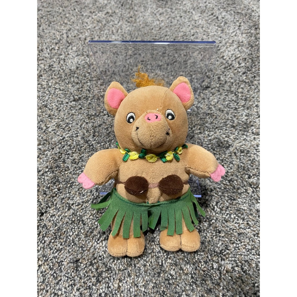 Island Heritage Honolulu Hawaii Hula Pig Plush Tan Souvenir